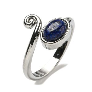 Inel lapis lazuli spirală