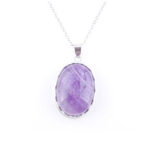 Pandantiv de ametist oval