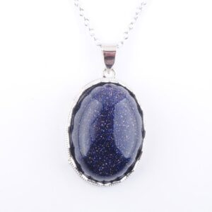 pandantiv de piatra soarelui bleomarin oval